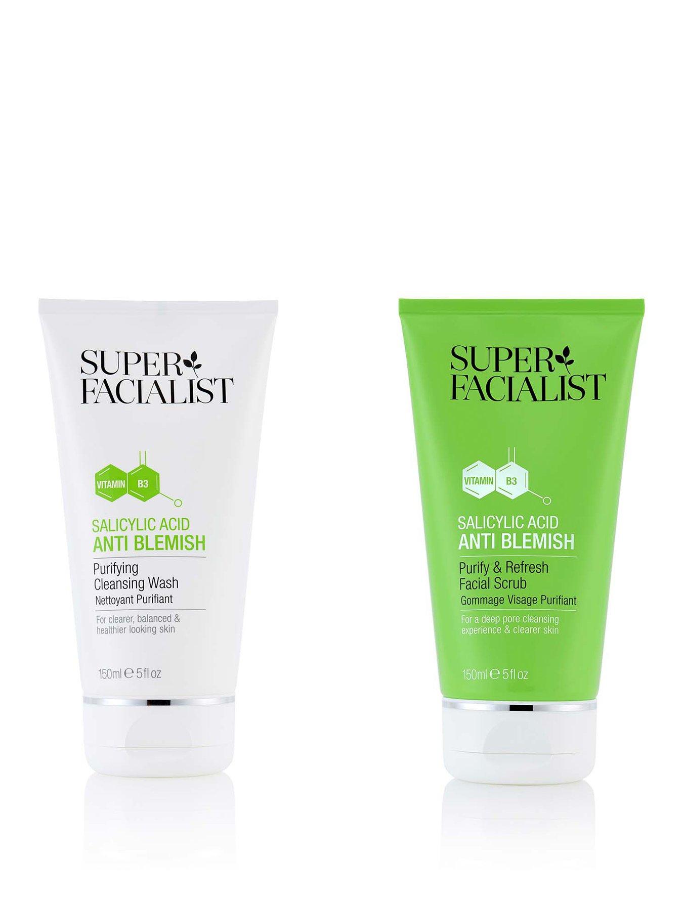 undefined Super Facialist Acid Anti Blemish Purifying Cleansing Wash and Salicylic Acid Anti Blemish Purify  &  Refresh Facial Scrub Duo