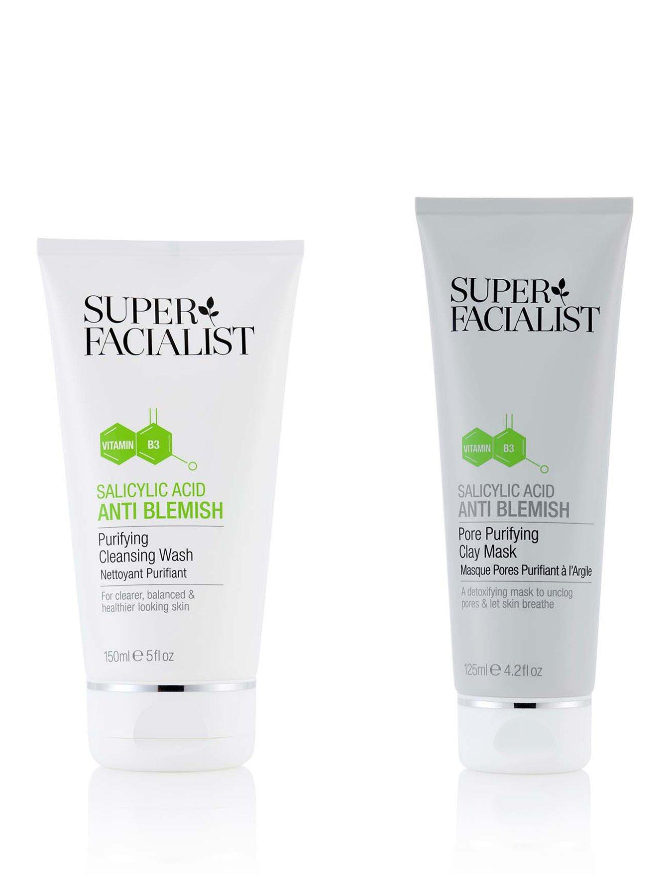 undefined Super Facialist Acid Anti Blemish Purifying Cleansing Wash and Anti Blemish Pore Purifying Clay Mask Duo