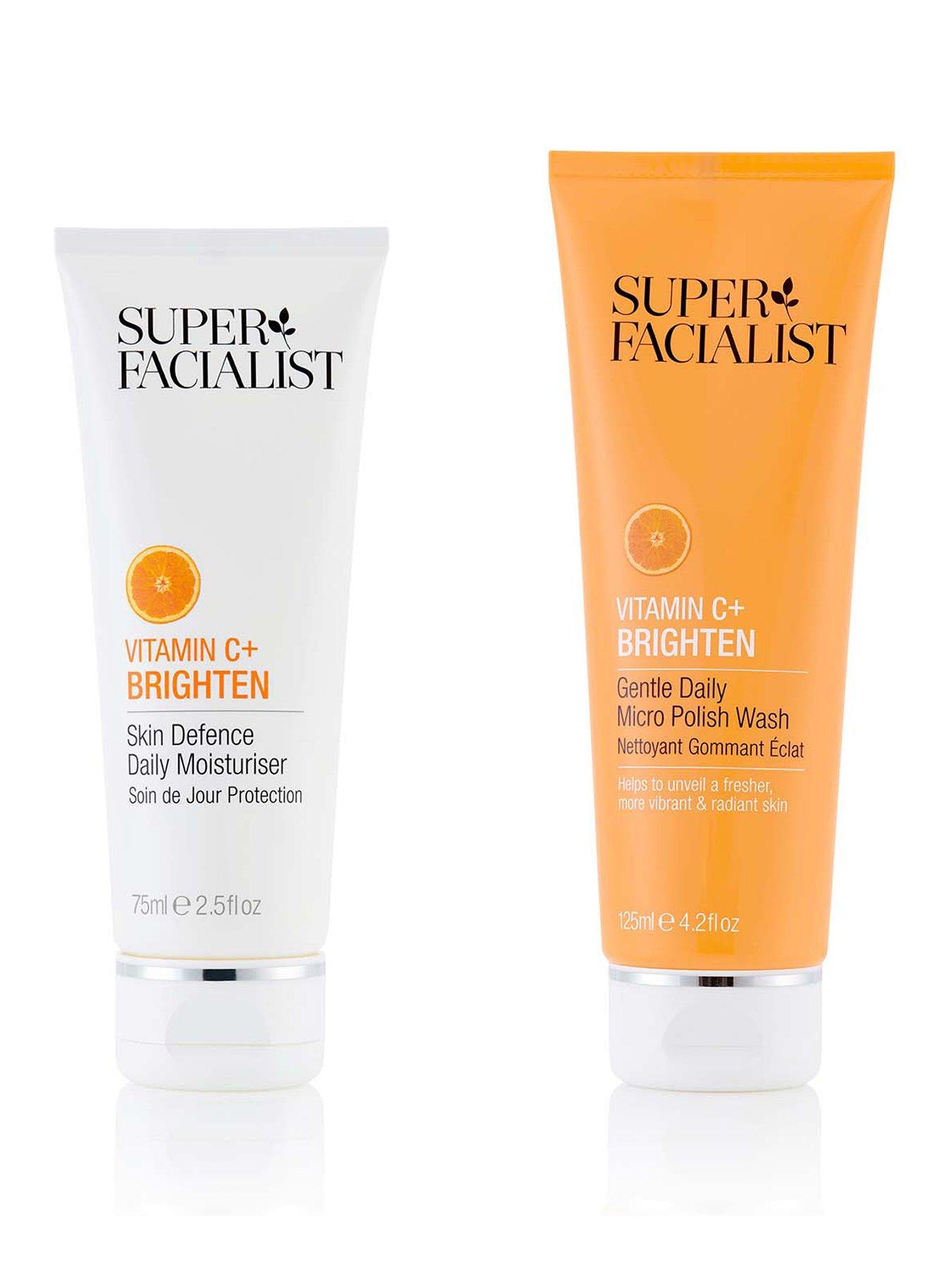 Super Facialist Super Facialist Vitamin C Daily Gentle Micro Polish Wash and Vitamin C Skin Defence Daily Moisturiser Duo