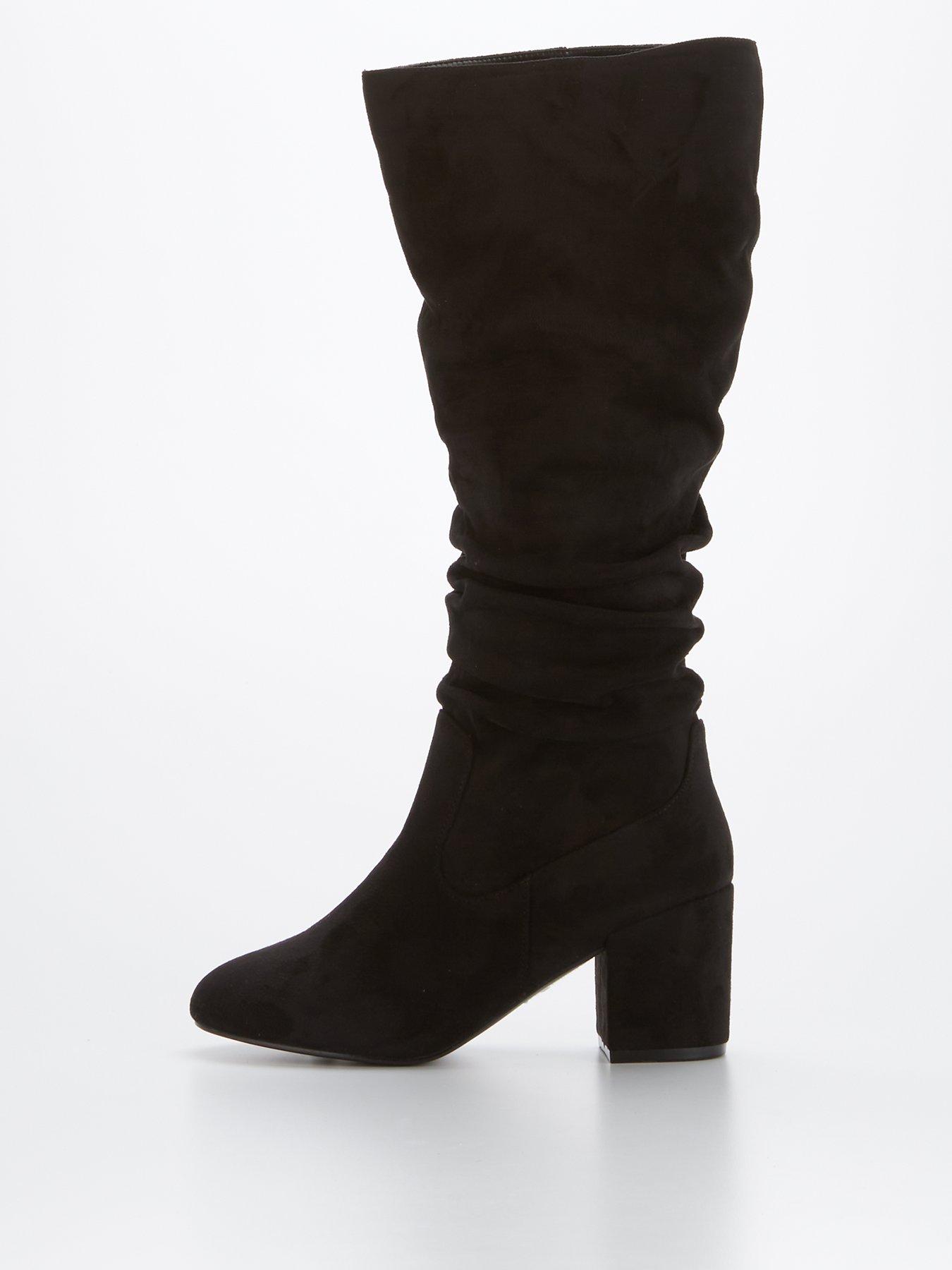 RRP £269. Various Sizes Hobbs Thea Slouch Fine Suede Black Boots 