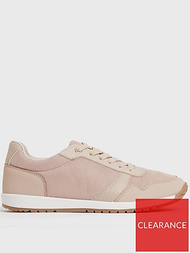 new-look-pink-faux-snake-trim-lace-up-trainers