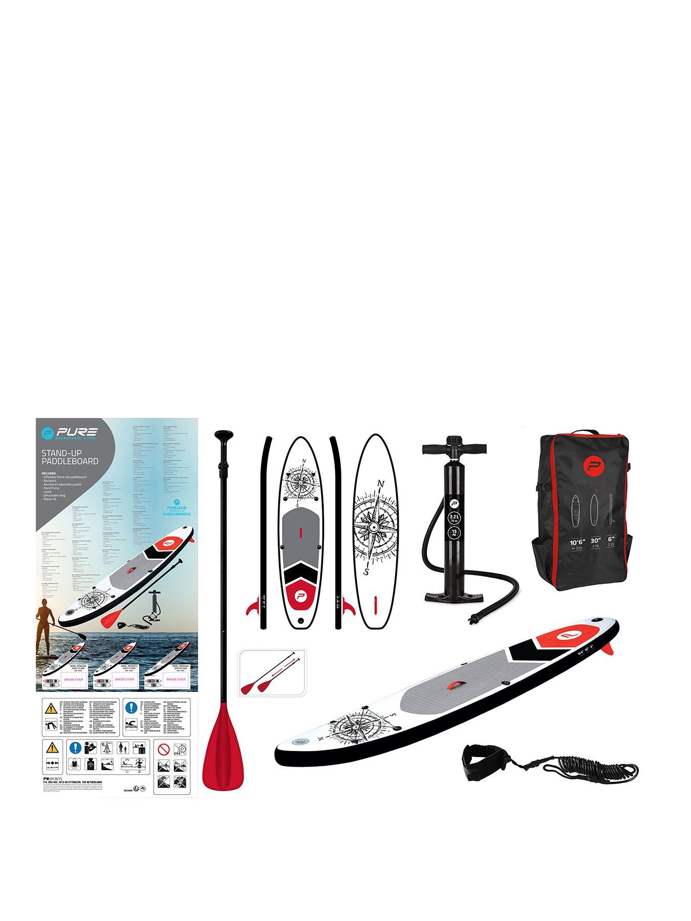 Image 1 of 1 of PURE 320 Nautical SUP Inflatable Stand Up Paddle Board 10 Feet - Complete Set with Pump, Patch Tool, Foot Lead, Adjustable Paddle and Waterproof 2L B