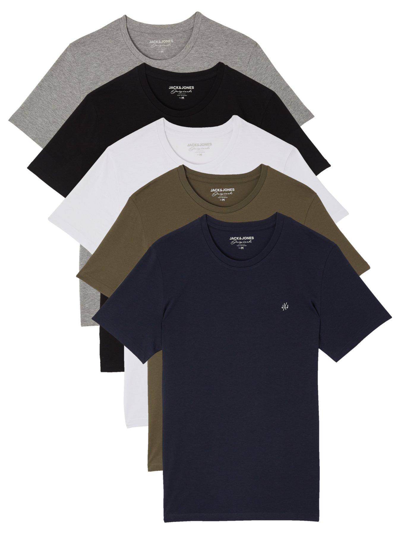 jack-jones-jack-amp-jones-small-logo-5-pack-t-shirt-multi