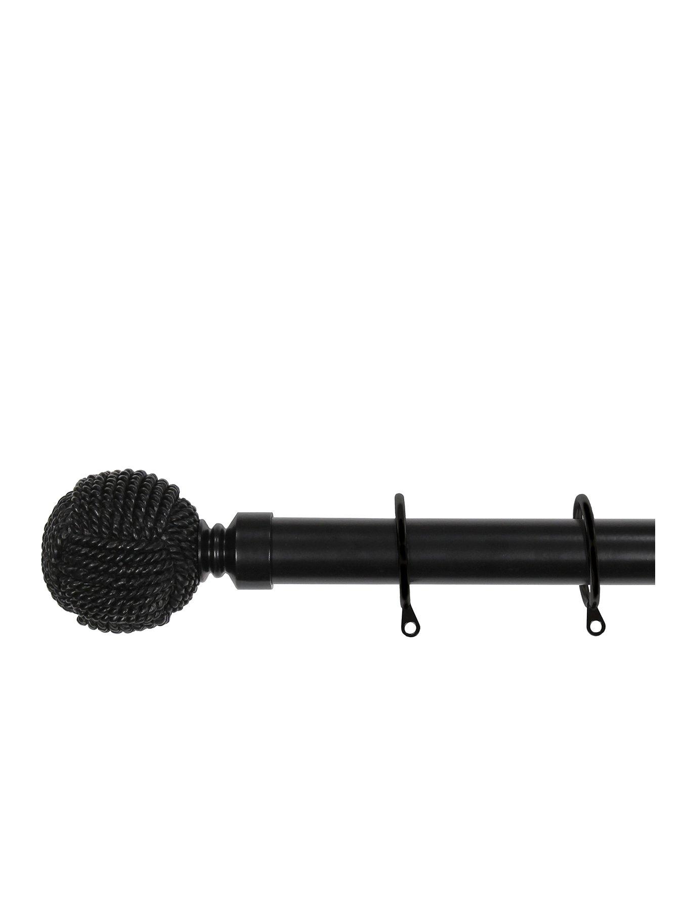 undefined Knot Finial 28 mm Extendable Curtain Pole