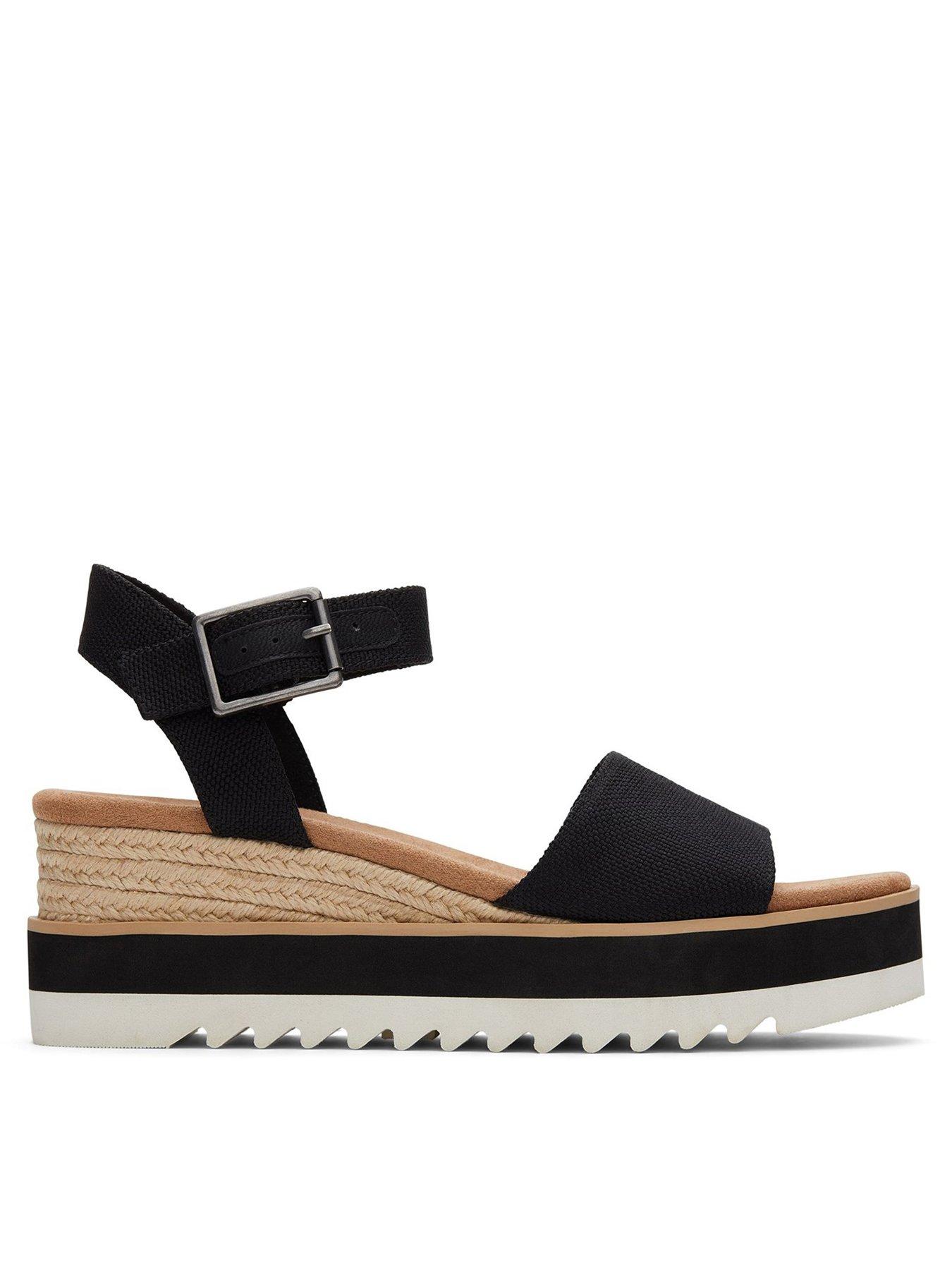 TOMS Toms Diana Wedge Sandals - Black