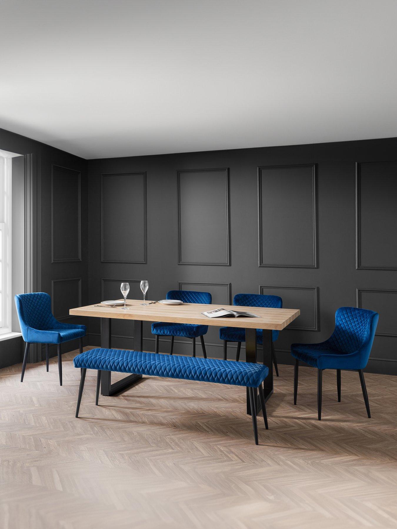 Julian Bowen Berwick 180 cm Dining Table Luxe Low Bench