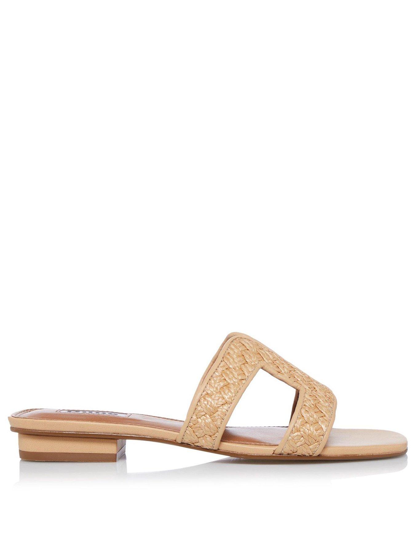 Dune clearance raffia sandals