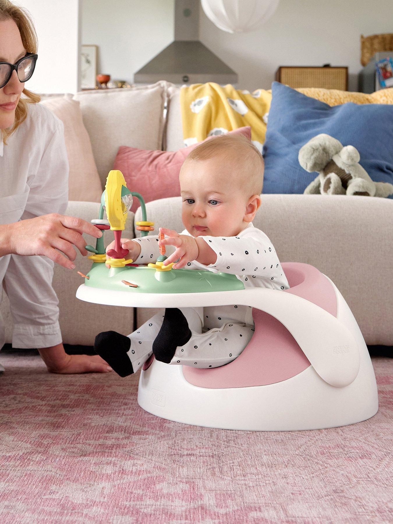 Image 1 of 6 of Mamas & Papas Baby Snug and Activity Tray- Blossom - Pink
