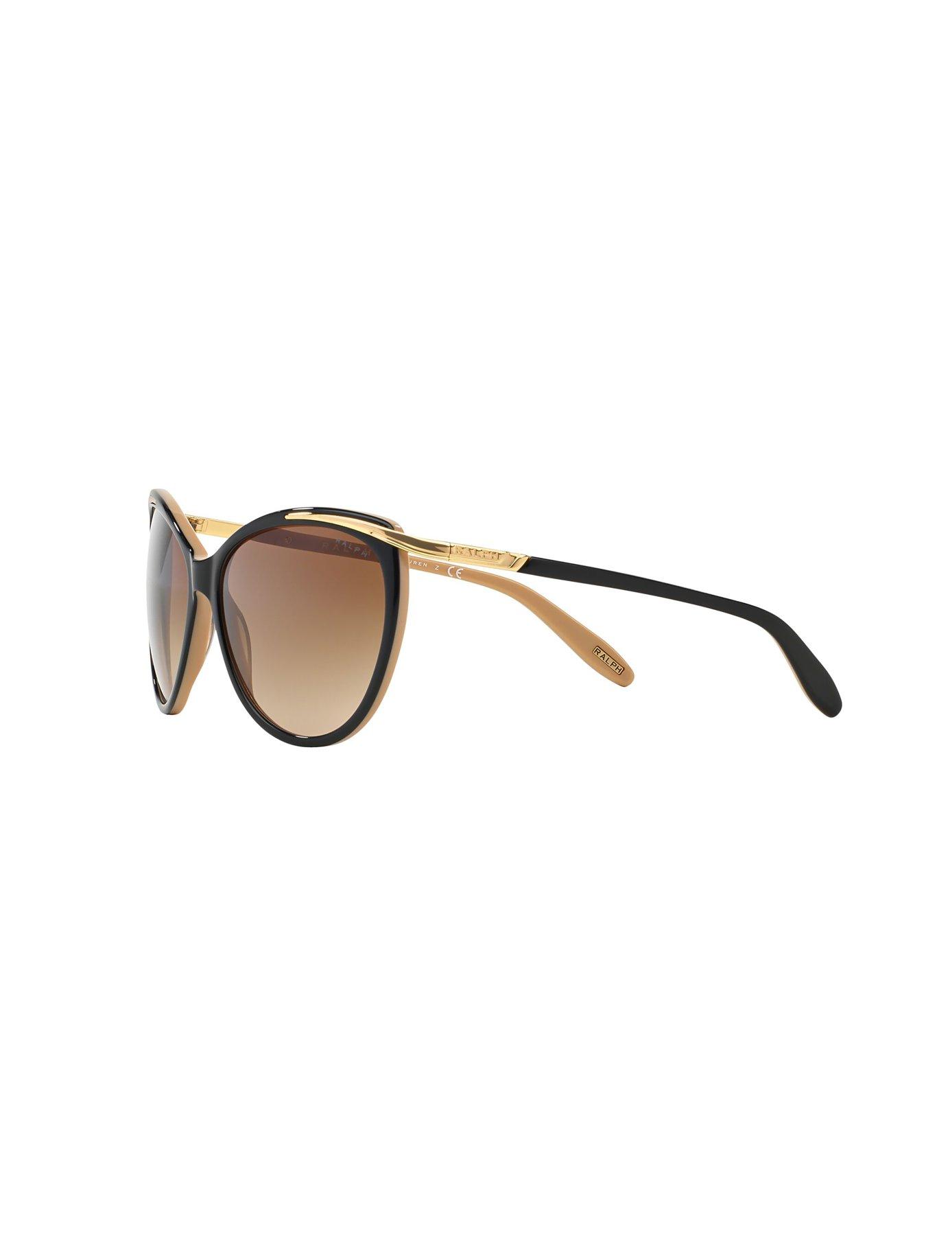 Image 4 of 4 of Ralph Oversized Cat Eye Sunglasses- Brown