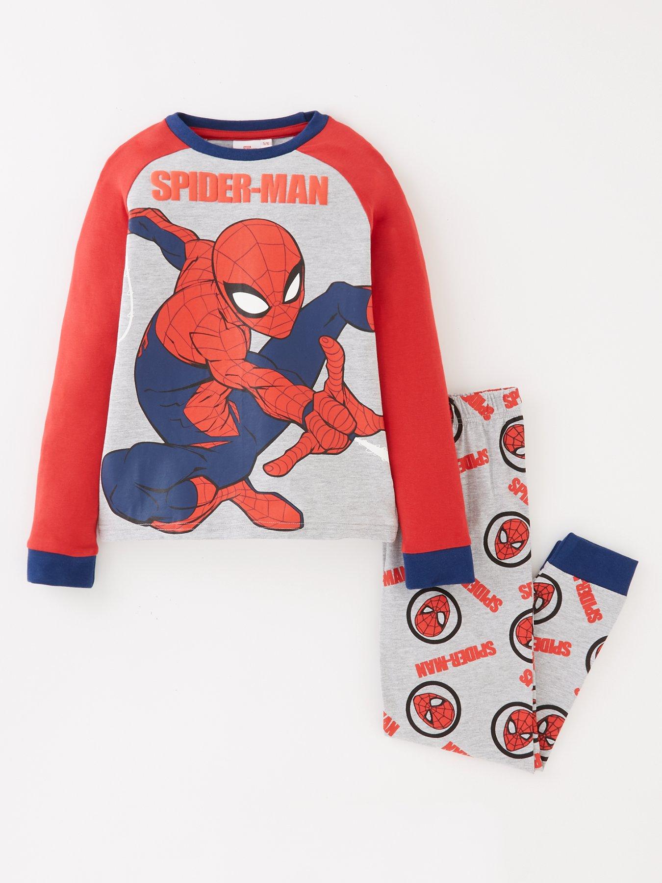 Marvel Spiderman Boys All Over Print Spider Eyes Fleece Pajama Pants 