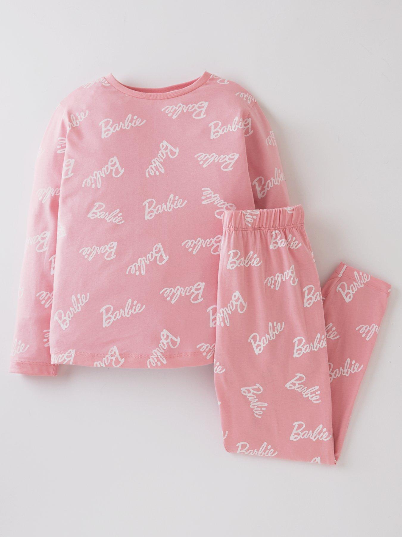 barbie-girls-barbie-all-over-print-text-long-sleeve-pyjama-pink