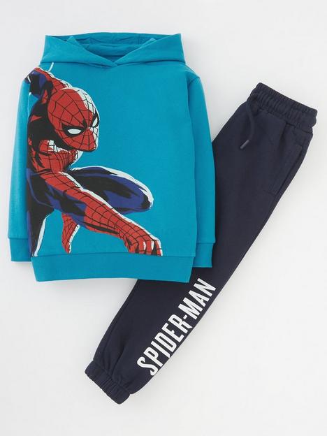 spiderman-boys-spiderman-hoodie-amp-jogger-set-blue