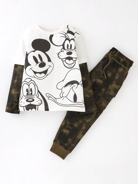 mickey-mouse-boys-mickey-mouse-and-friends-mock-sleeve-topnbspand-jogger-set-ecru