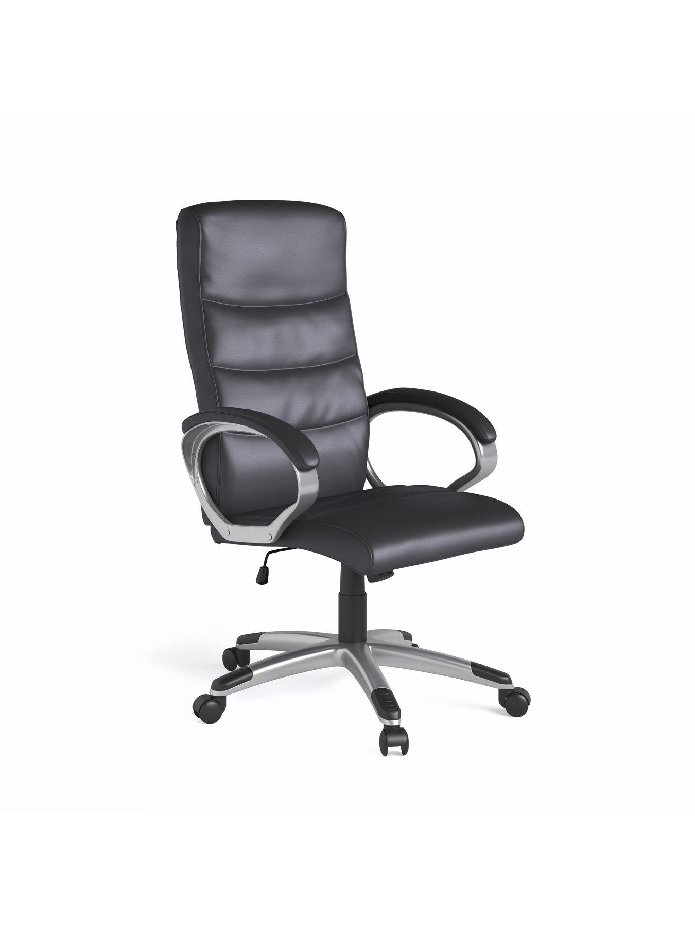 Image 1 of 5 of Alphason Hampton Leather Office Chair - Black
