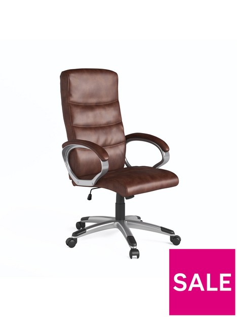 alphason-hampton-leather-office-chair-brown