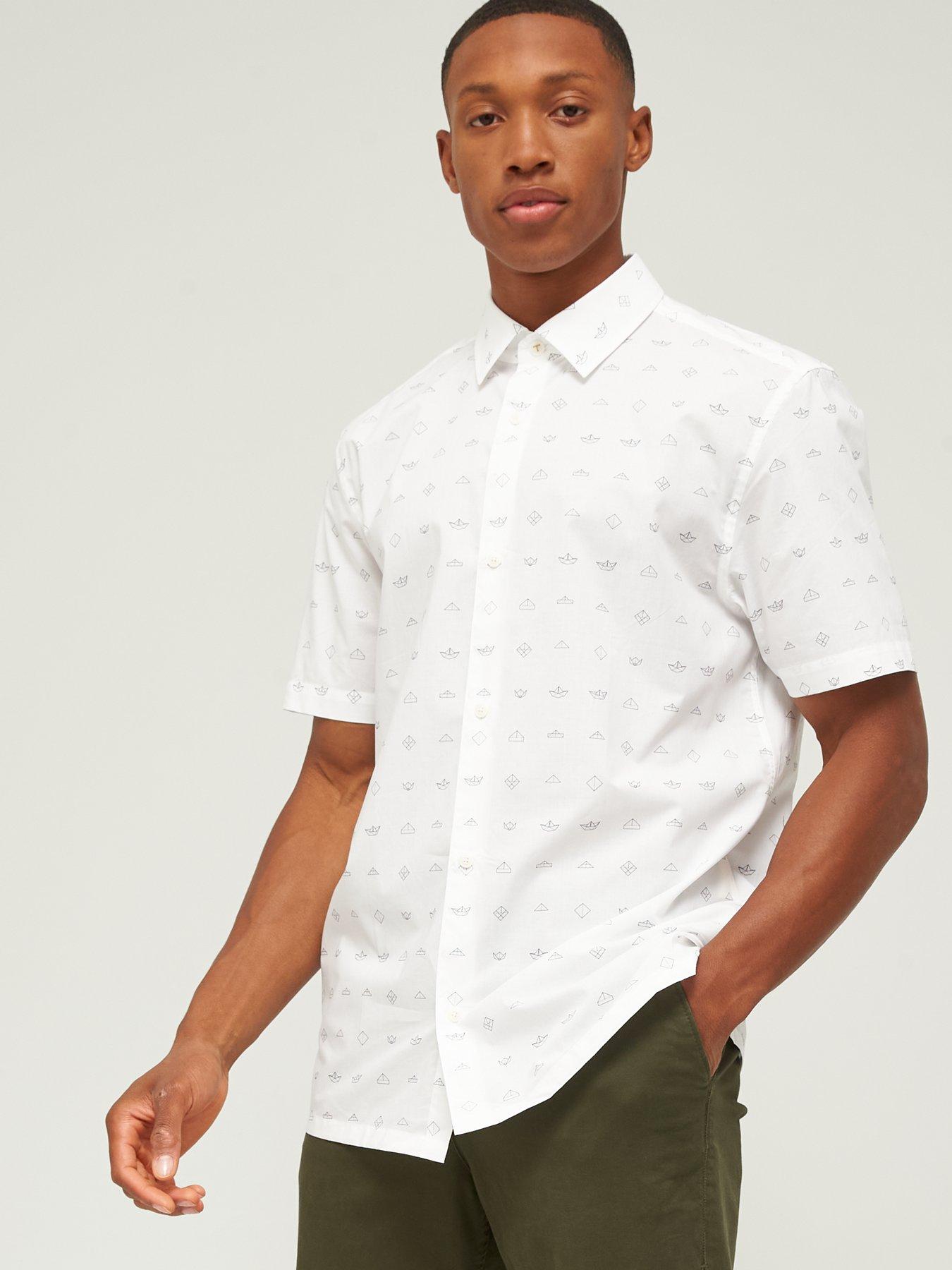 Ted baker white hot sale short sleeve shirt