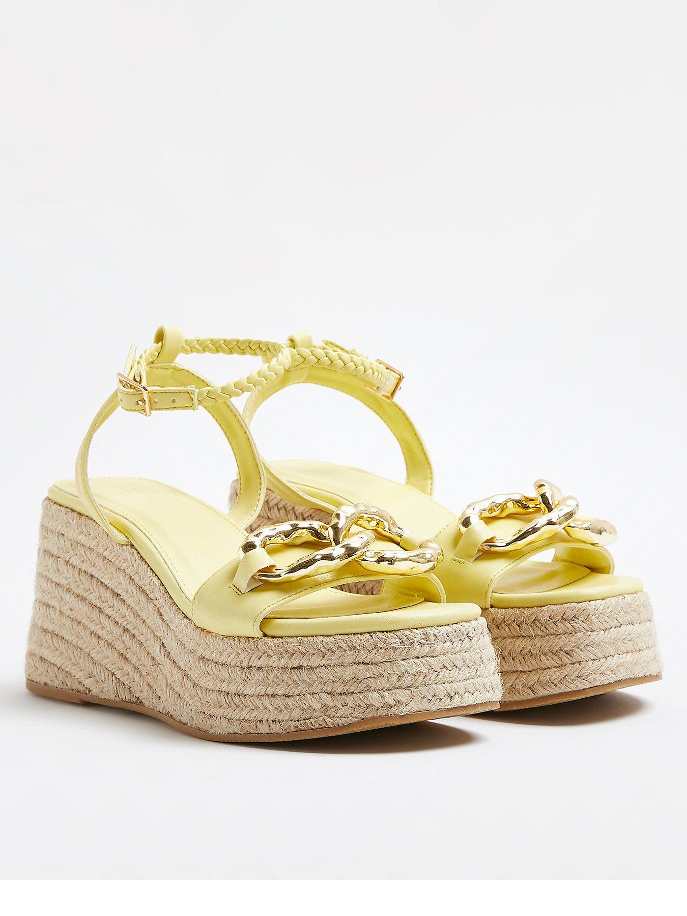 River island best sale wedges gold