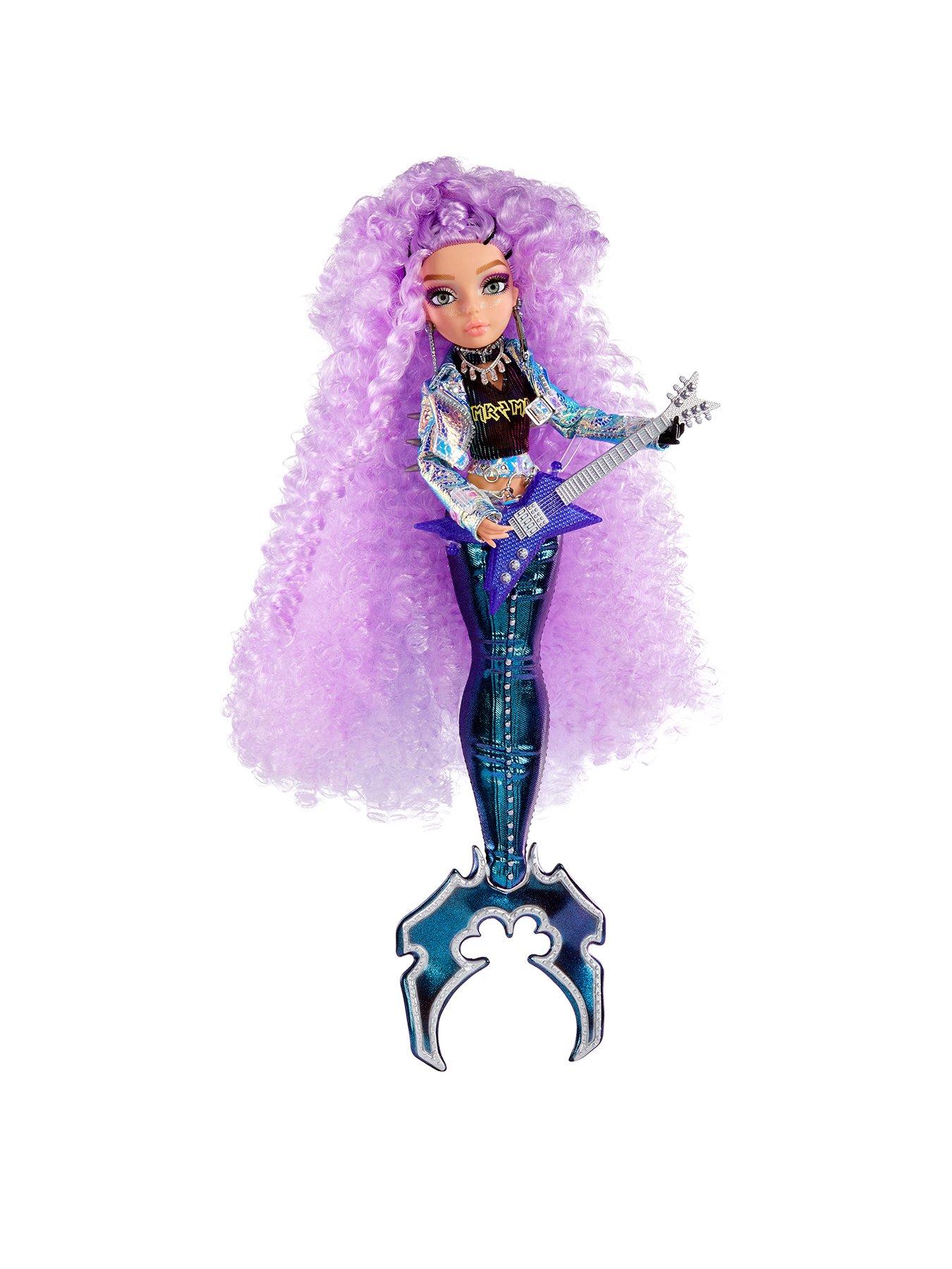 Mermaze Mermaidz Color Change Riviera Mermaid Fashion Doll Purple Hair Blue  Tail