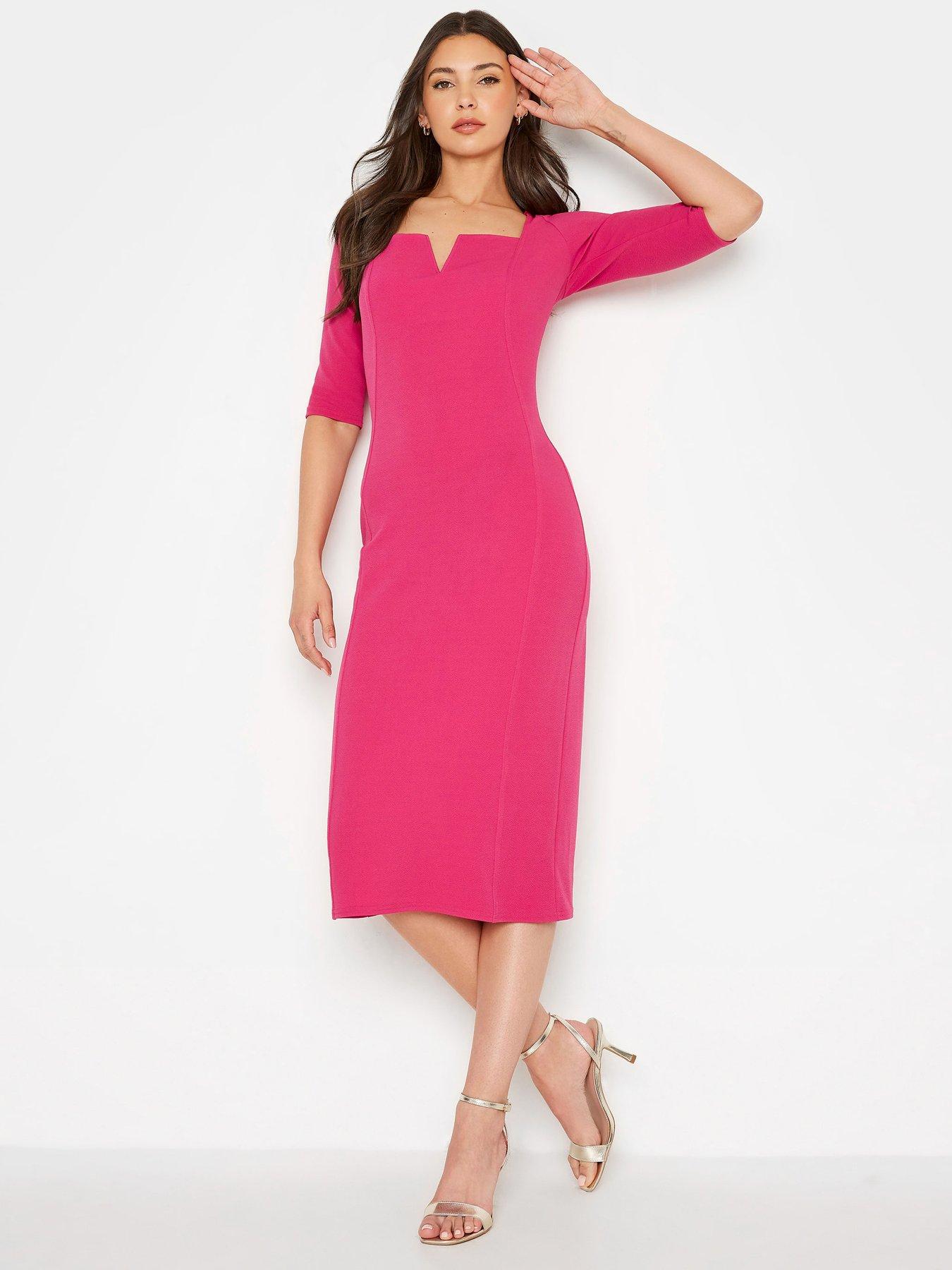 long-tall-sally-long-tall-sally-pink-notch-neck-dress