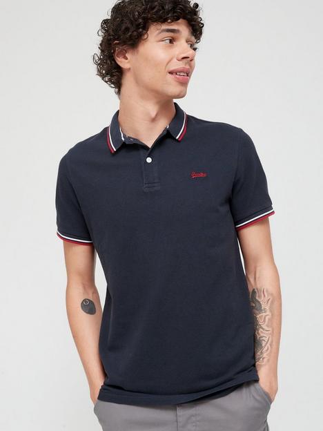 superdry-vintage-tipped-short-sleevednbsppolo-shirt-navyred