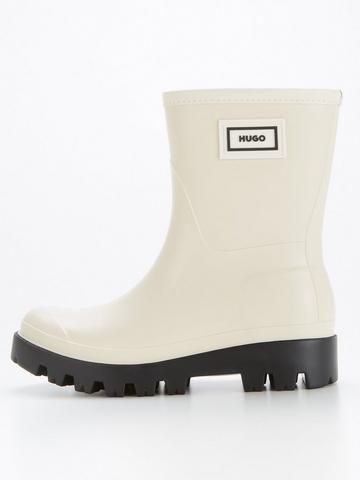 HUGO Athena Rain Boot - Off White | Very Ireland