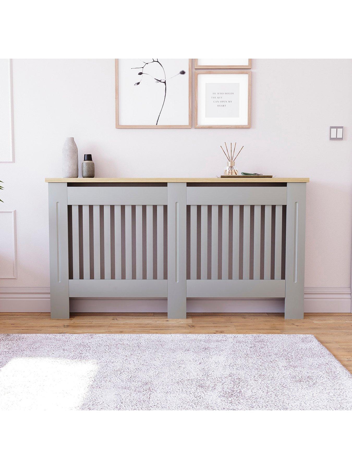 Image 3 of 6 of Vida Designs Arlington Large Radiator Cover - Olive&nbsp;Grey
