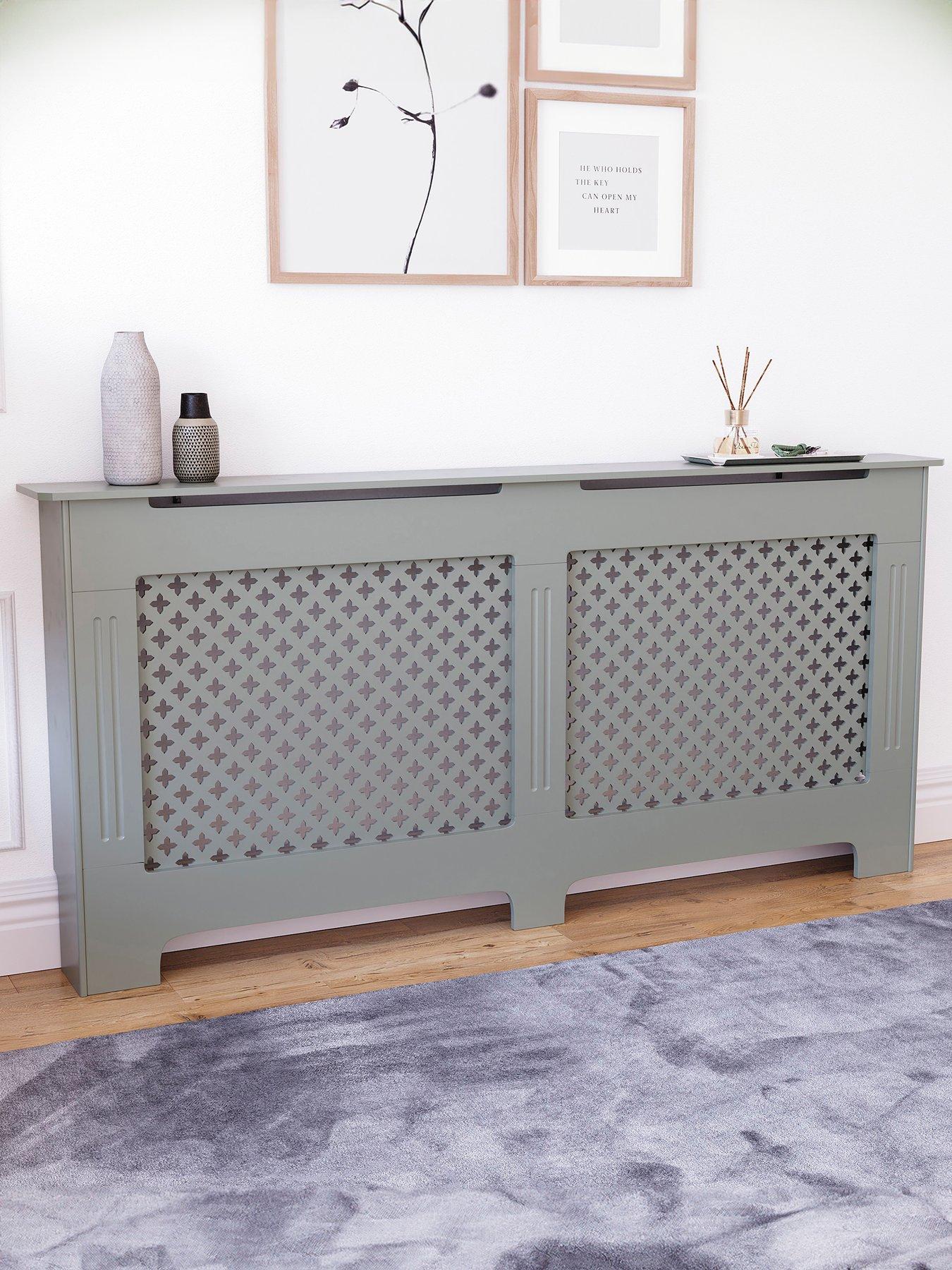Image 1 of 7 of Vida Designs Oxford Extra Large Radiator Cover - Olive&nbsp;Grey