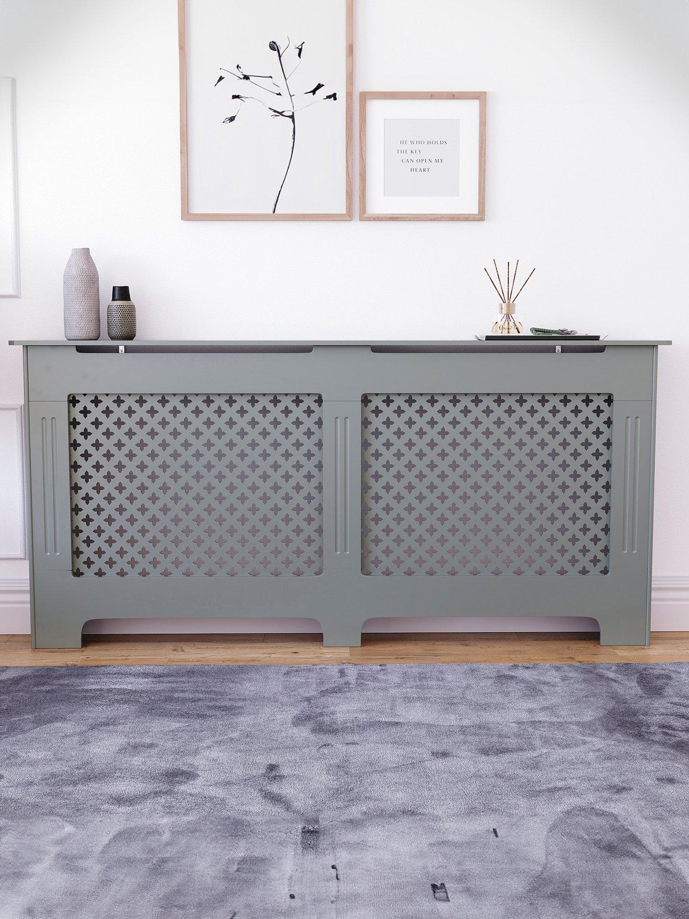 Image 3 of 7 of Vida Designs Oxford Extra Large Radiator Cover - Olive&nbsp;Grey