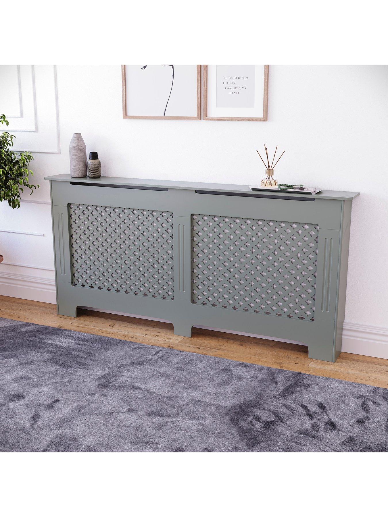 Image 6 of 7 of Vida Designs Oxford Extra Large Radiator Cover - Olive&nbsp;Grey