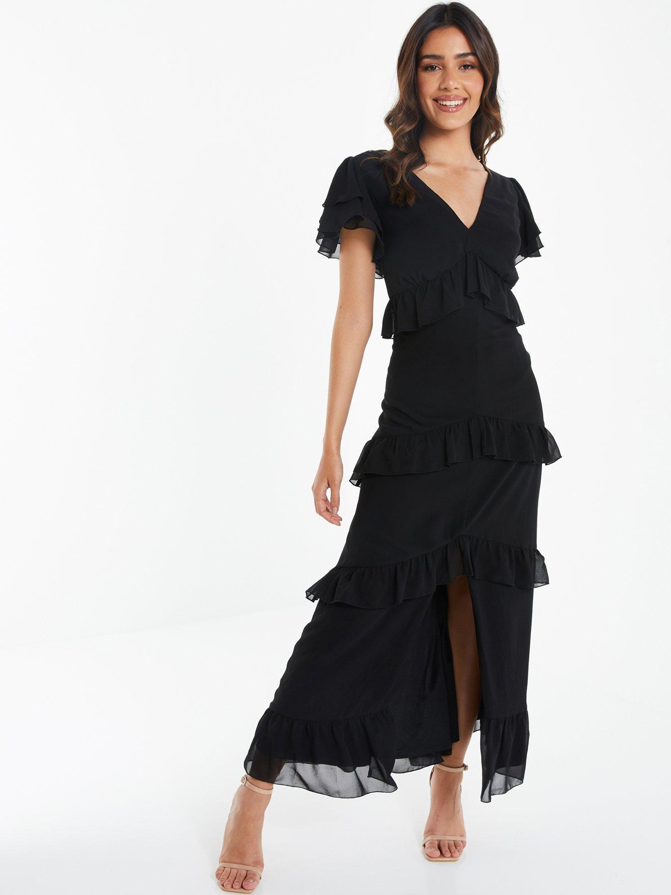 Quiz Black Frill Dress | atelier-yuwa.ciao.jp