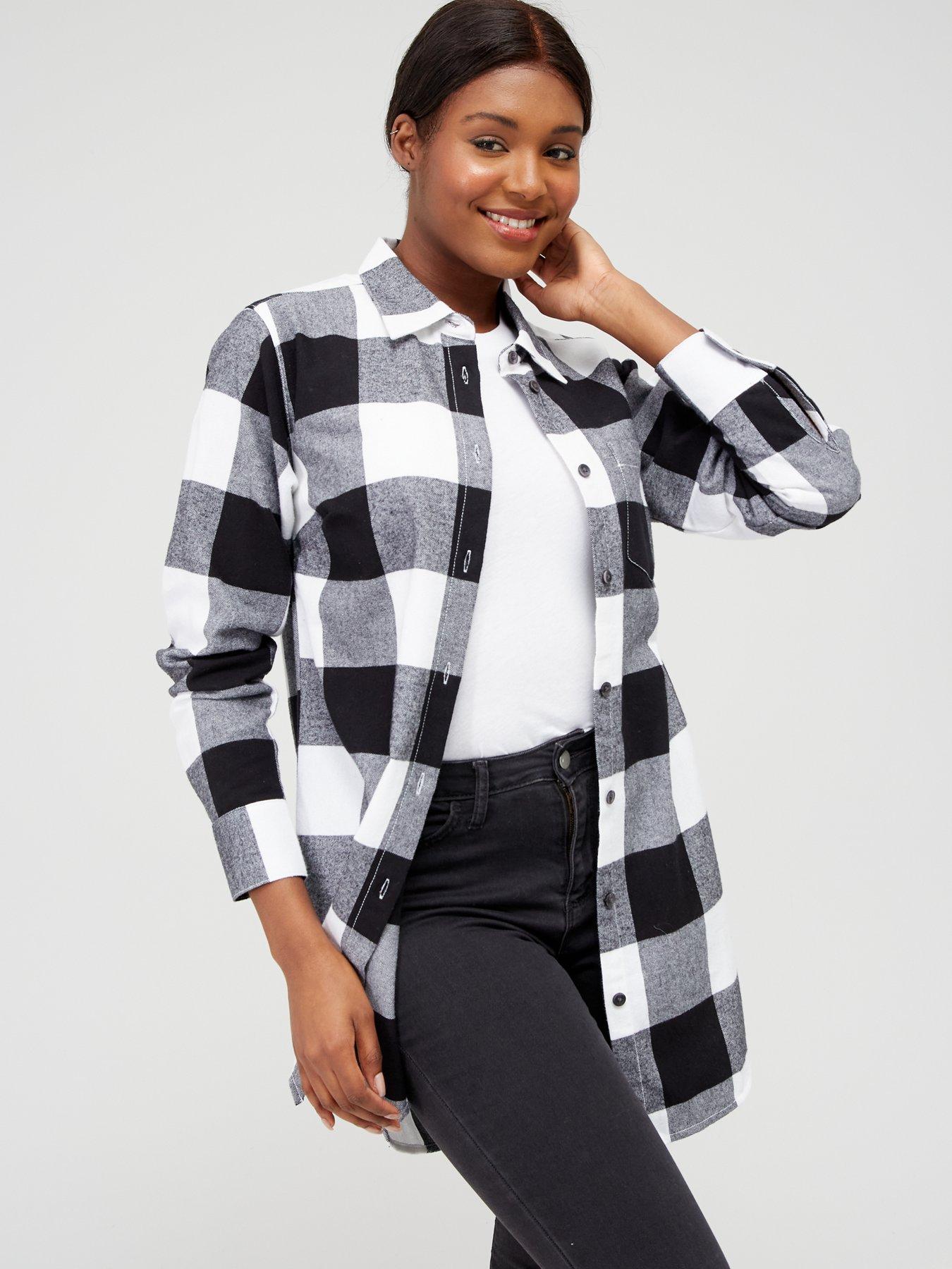 Checkered shirt womens sale