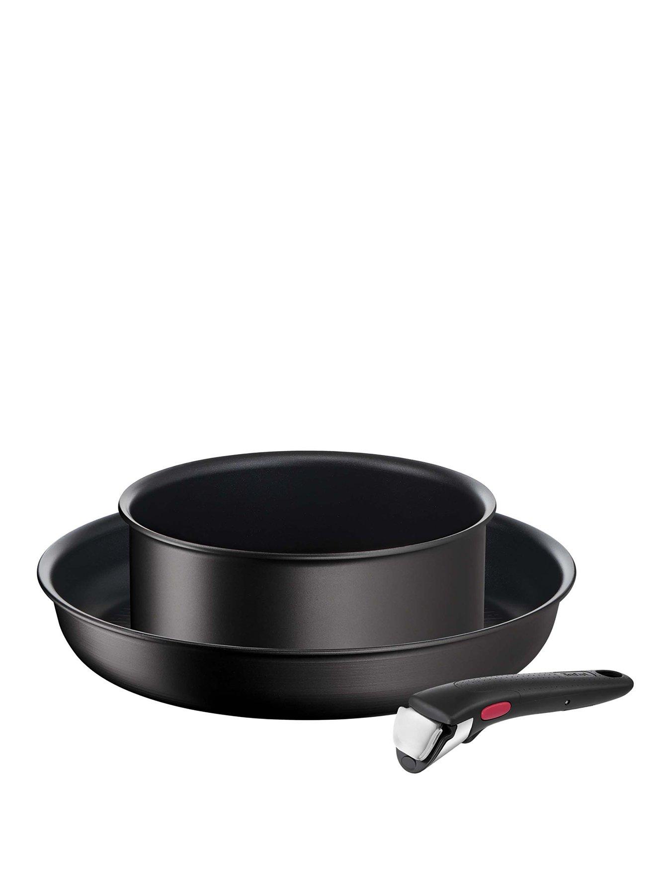 undefined Ingenio 3pc Removable Handle, Stackable Induction Pan Set L3979053