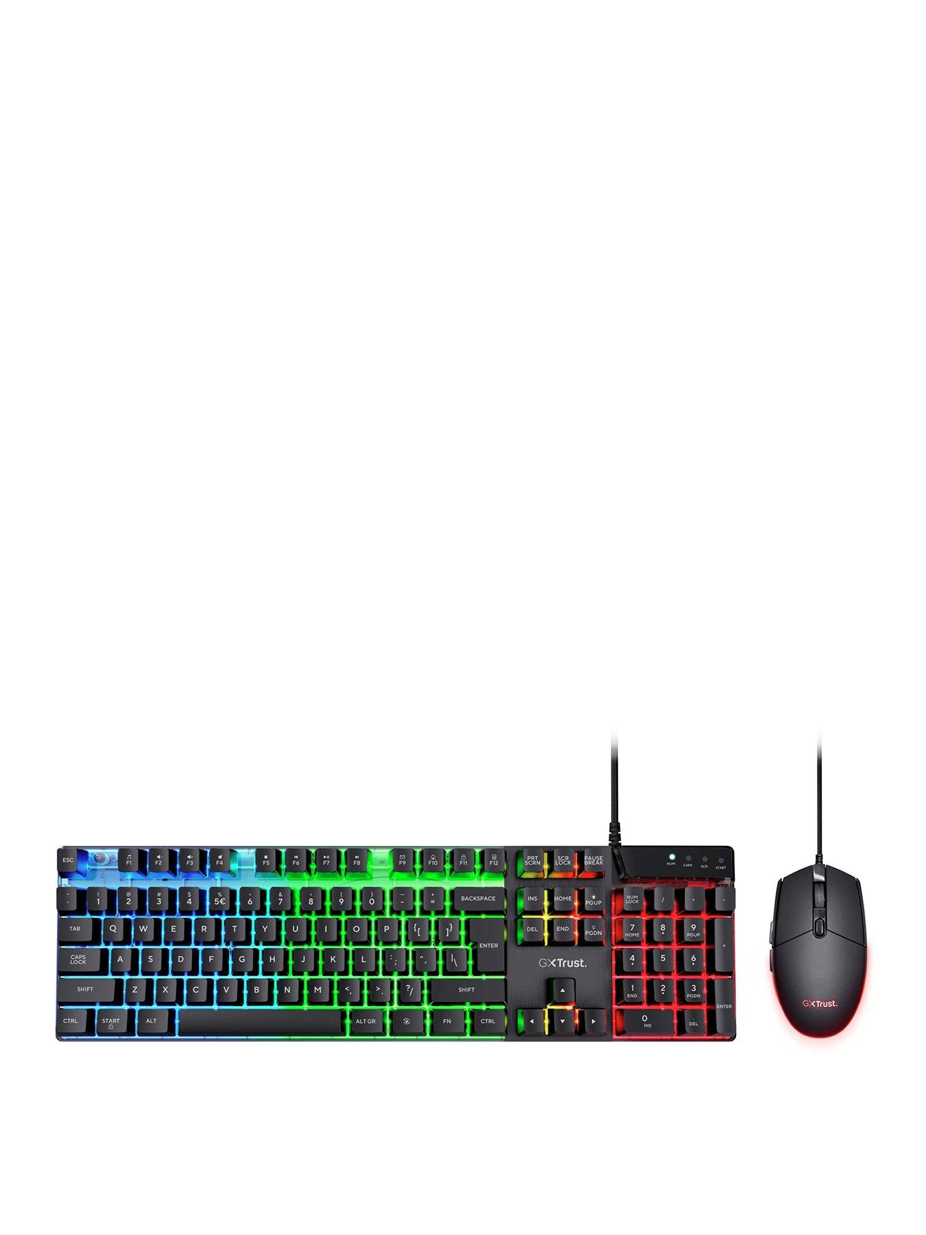 Teclado Gamer Trust Thado Negro Led RGB TKL