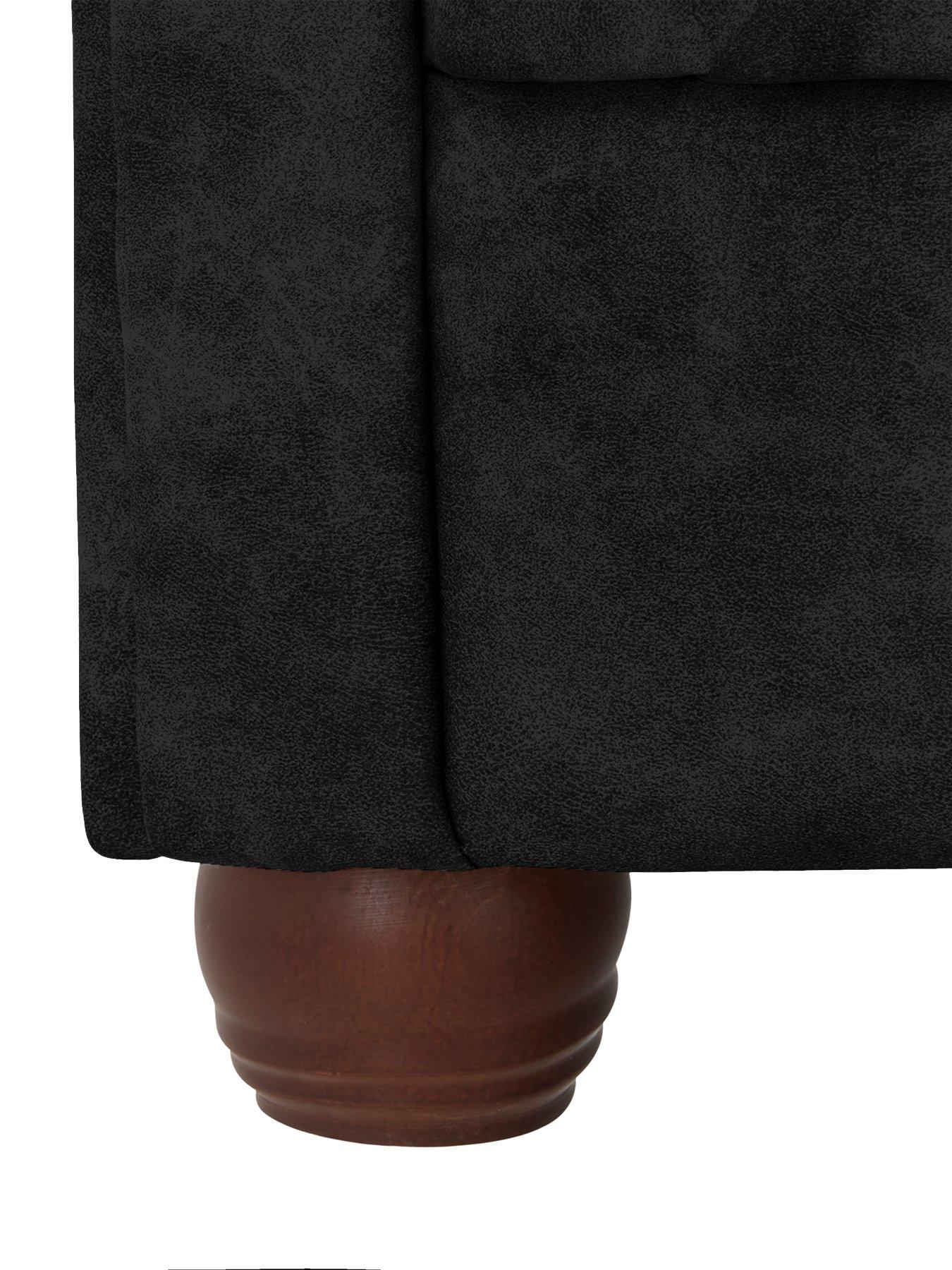 Image 5 of 7 of The Very Collection Chester Chesterfield&nbsp;Leather Look&nbsp;Armchair - Black&nbsp;- FSC&reg; Certified