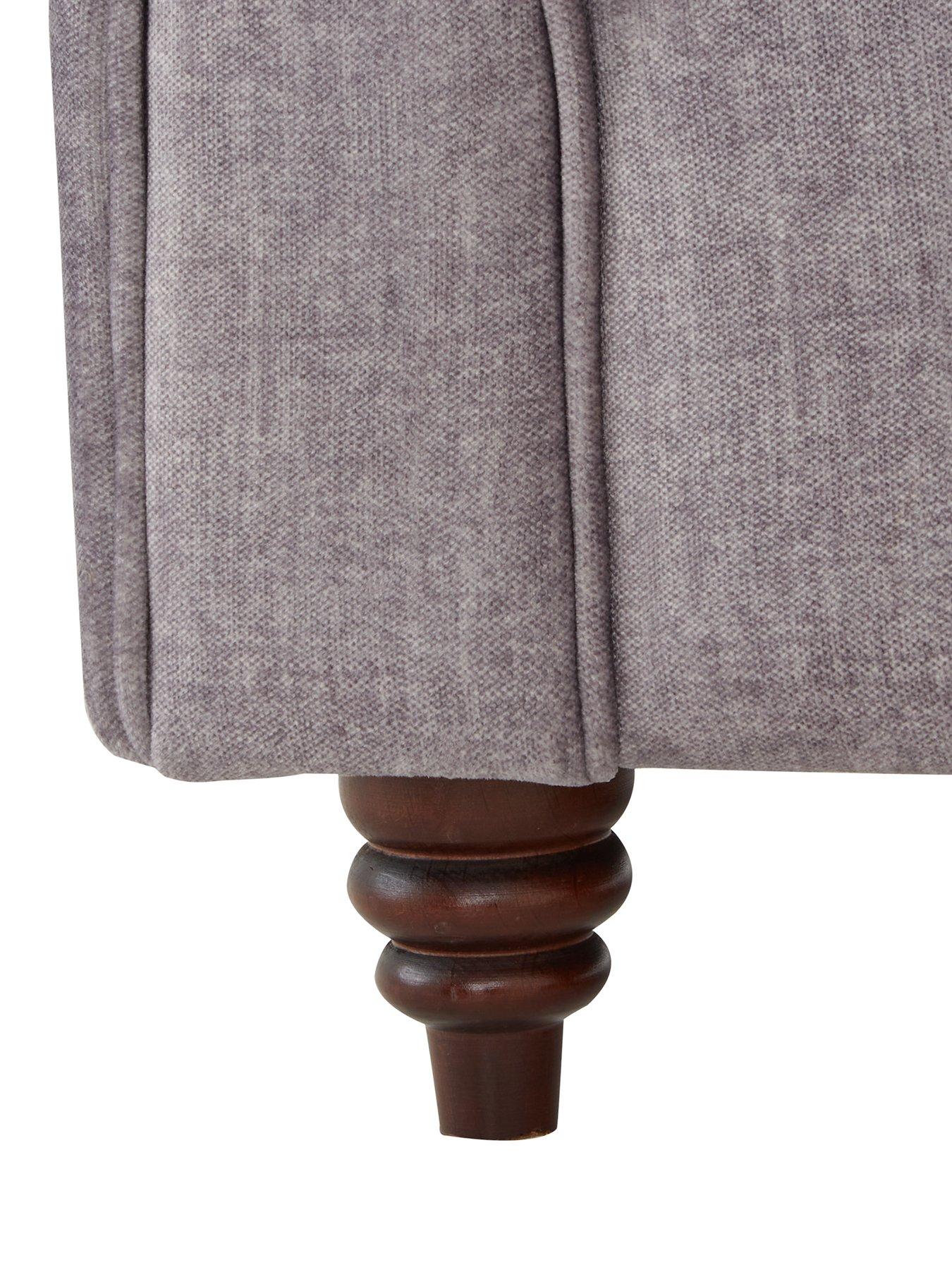 Image 5 of 7 of Very Home Laura Chesterfield&nbsp;Fabric&nbsp;3 Seater Sofa - Grey&nbsp;- FSC&reg; Certified