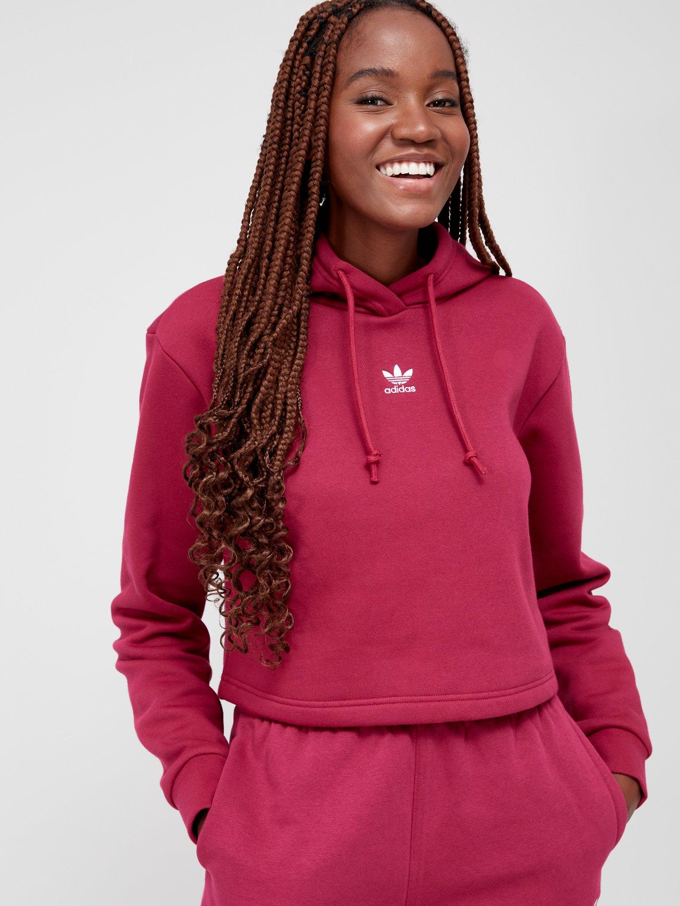 adidas hoodie womens burgundy