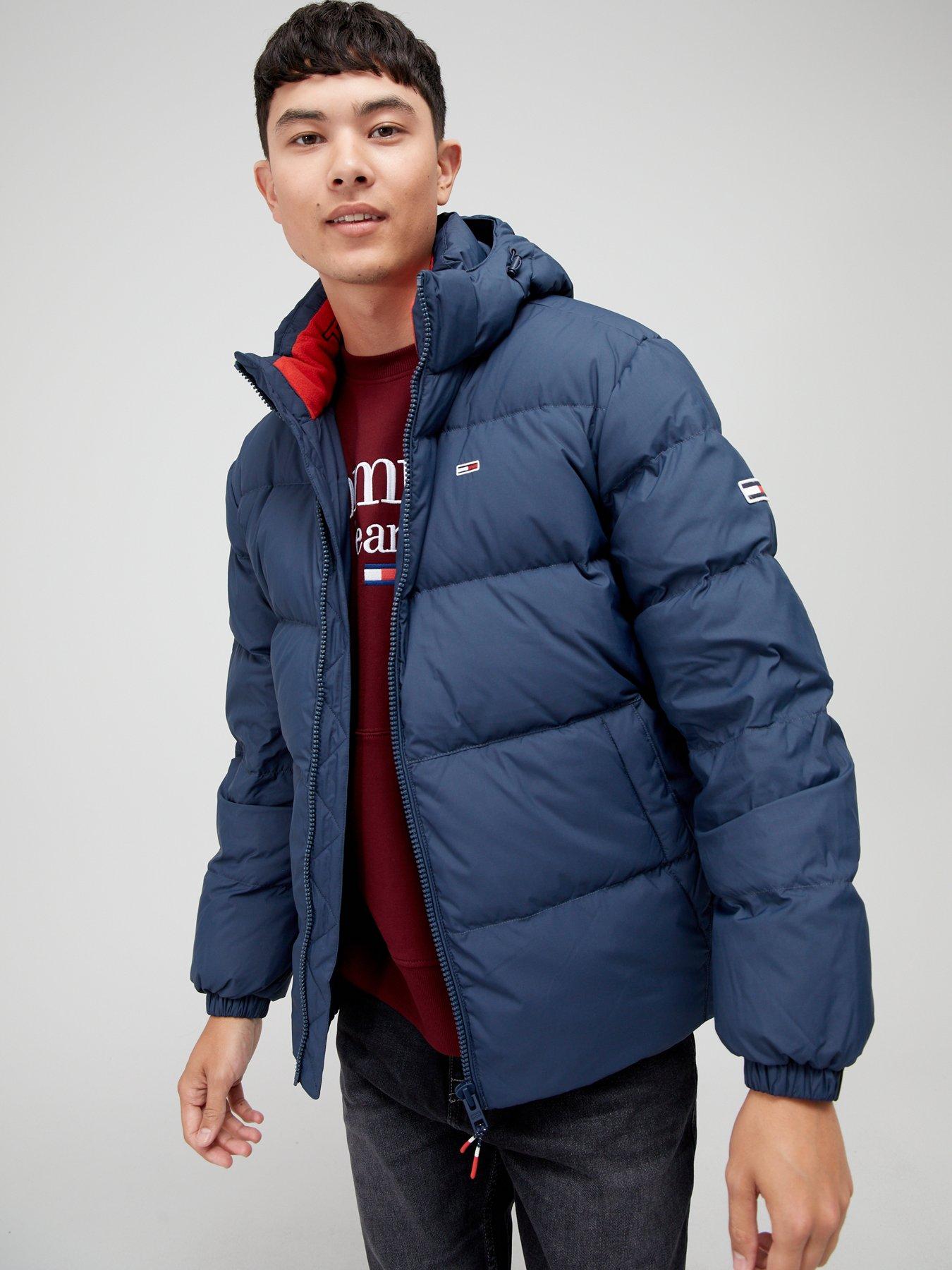 tommy hilfiger navy coat mens