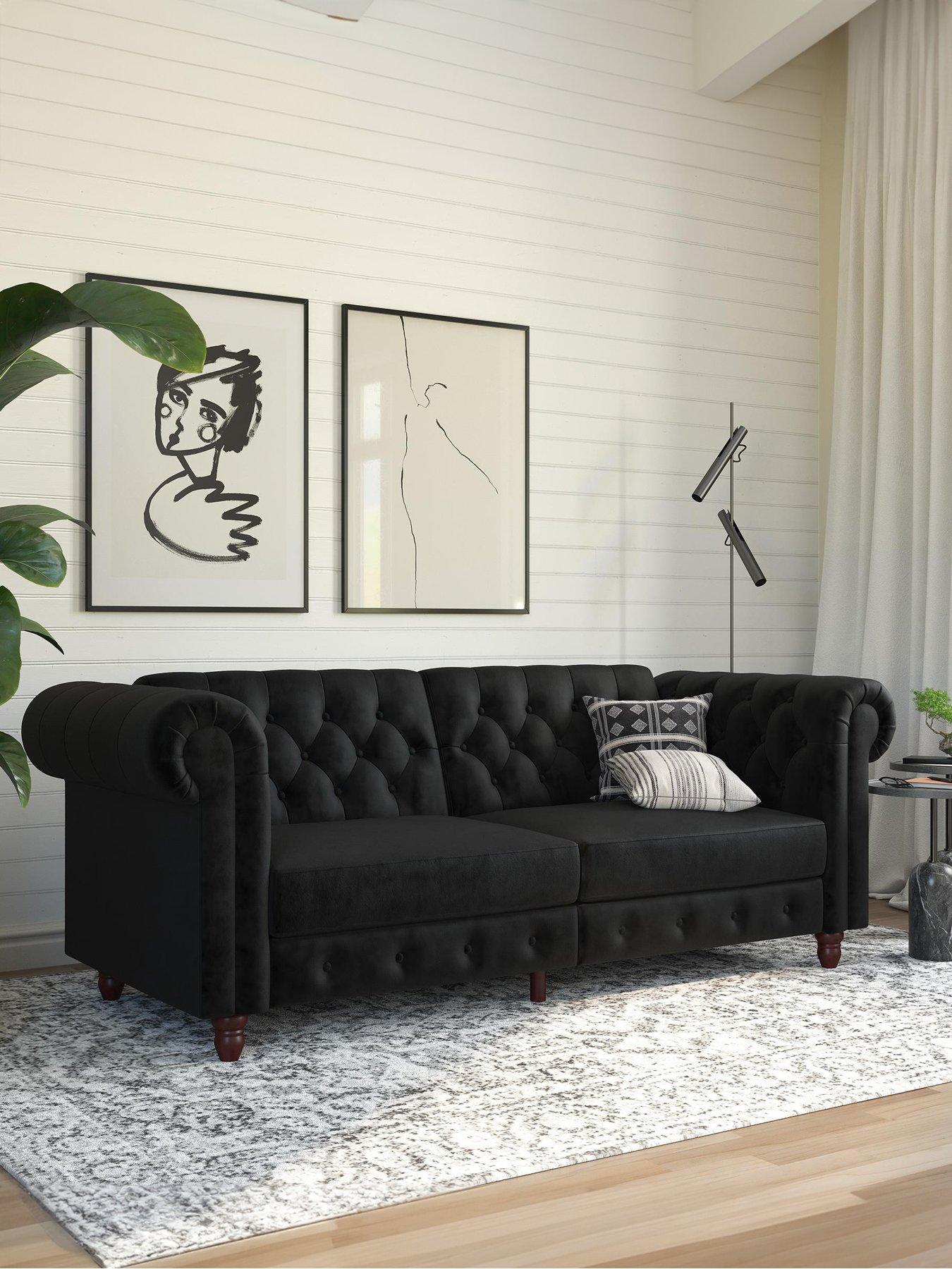 very-home-felix-chesterfield-sofa-bedfront