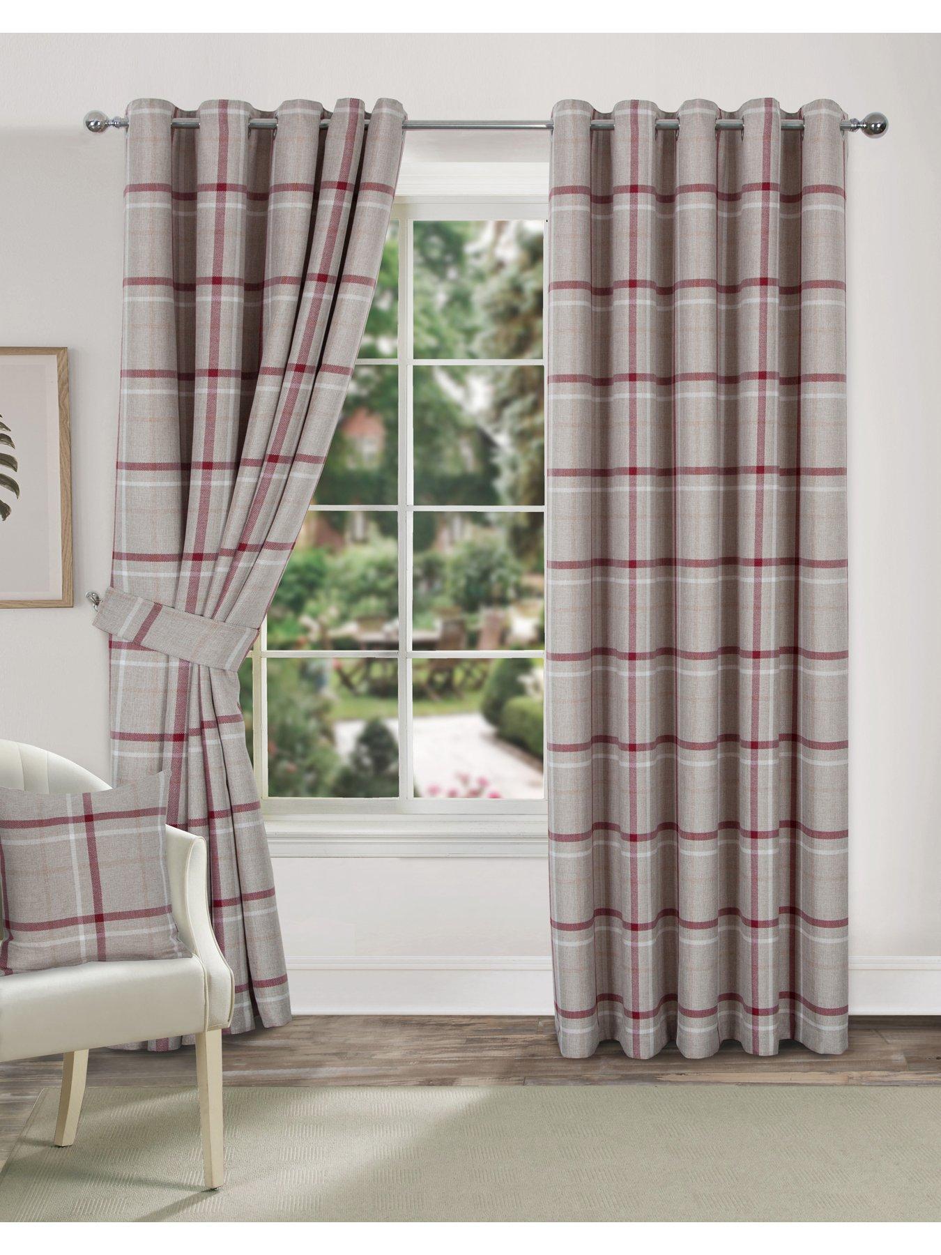 undefined Hudson Check Eyelet Curtains