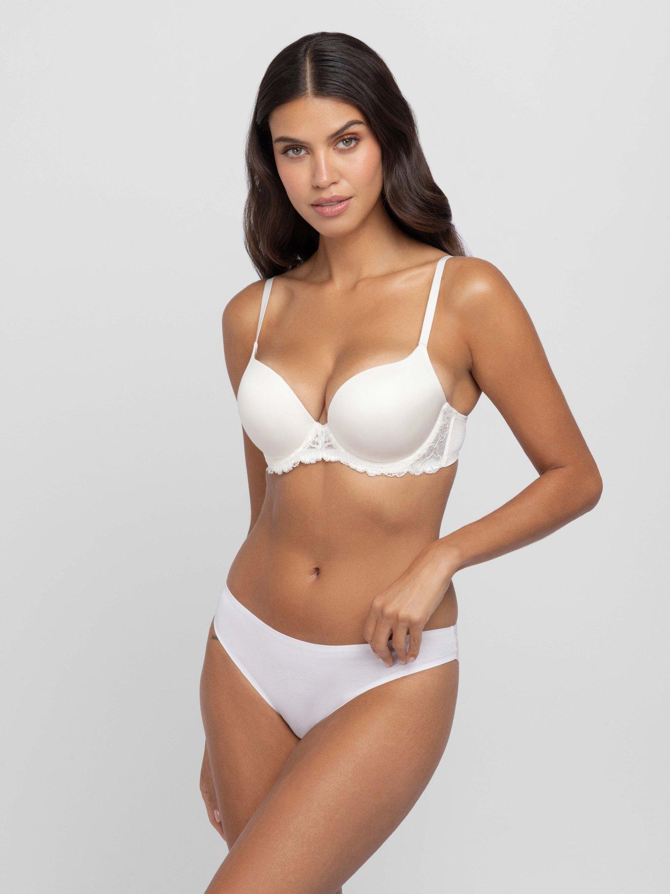 DORINA Claire Micro Super Push Up Demi Bra - White