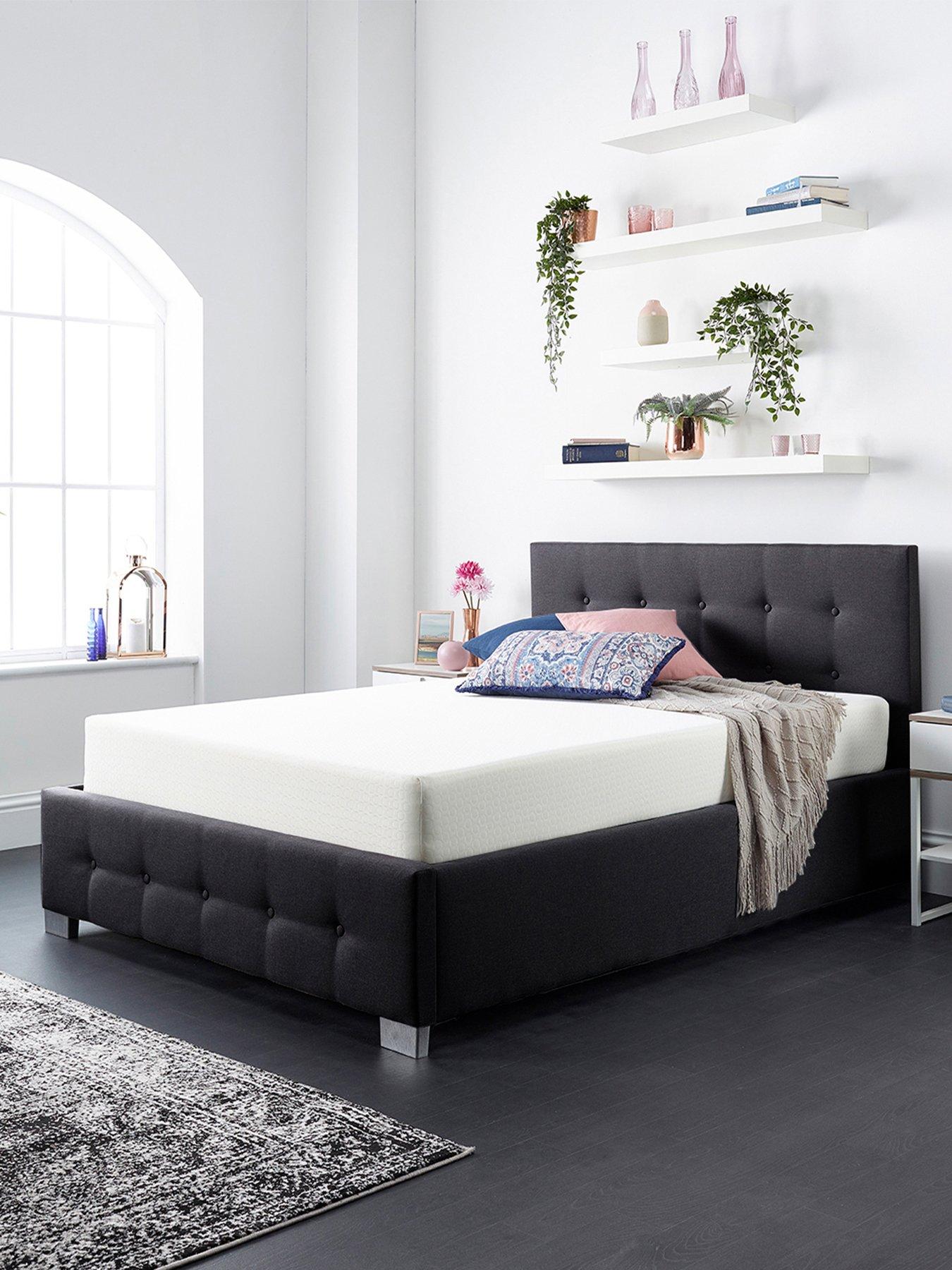 Image 3 of 5 of Aspire End Lift Up Linen Ottoman Bed - Black