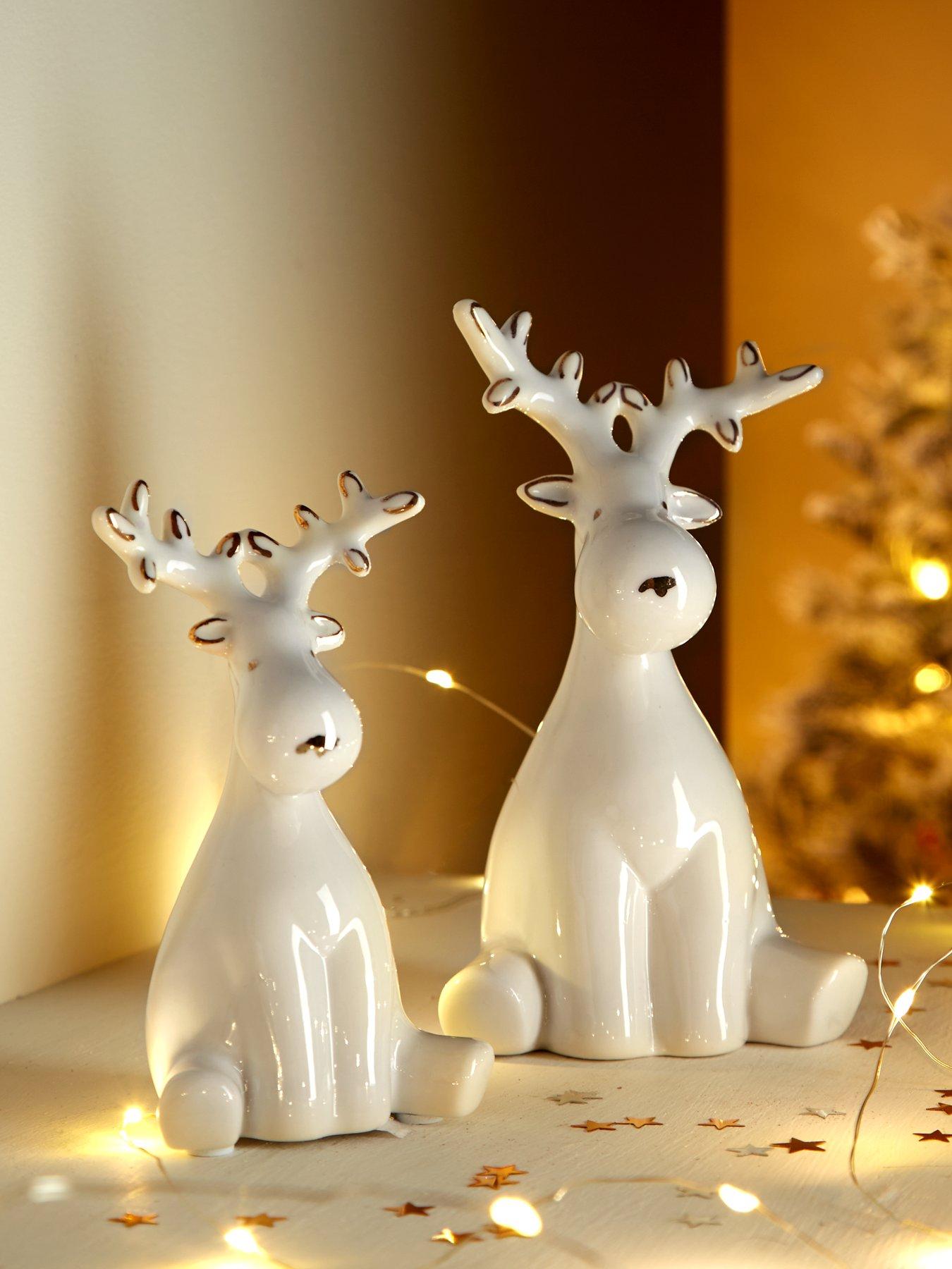 very-home-set-2-ceramic-deer-ornament-christmas-decorations