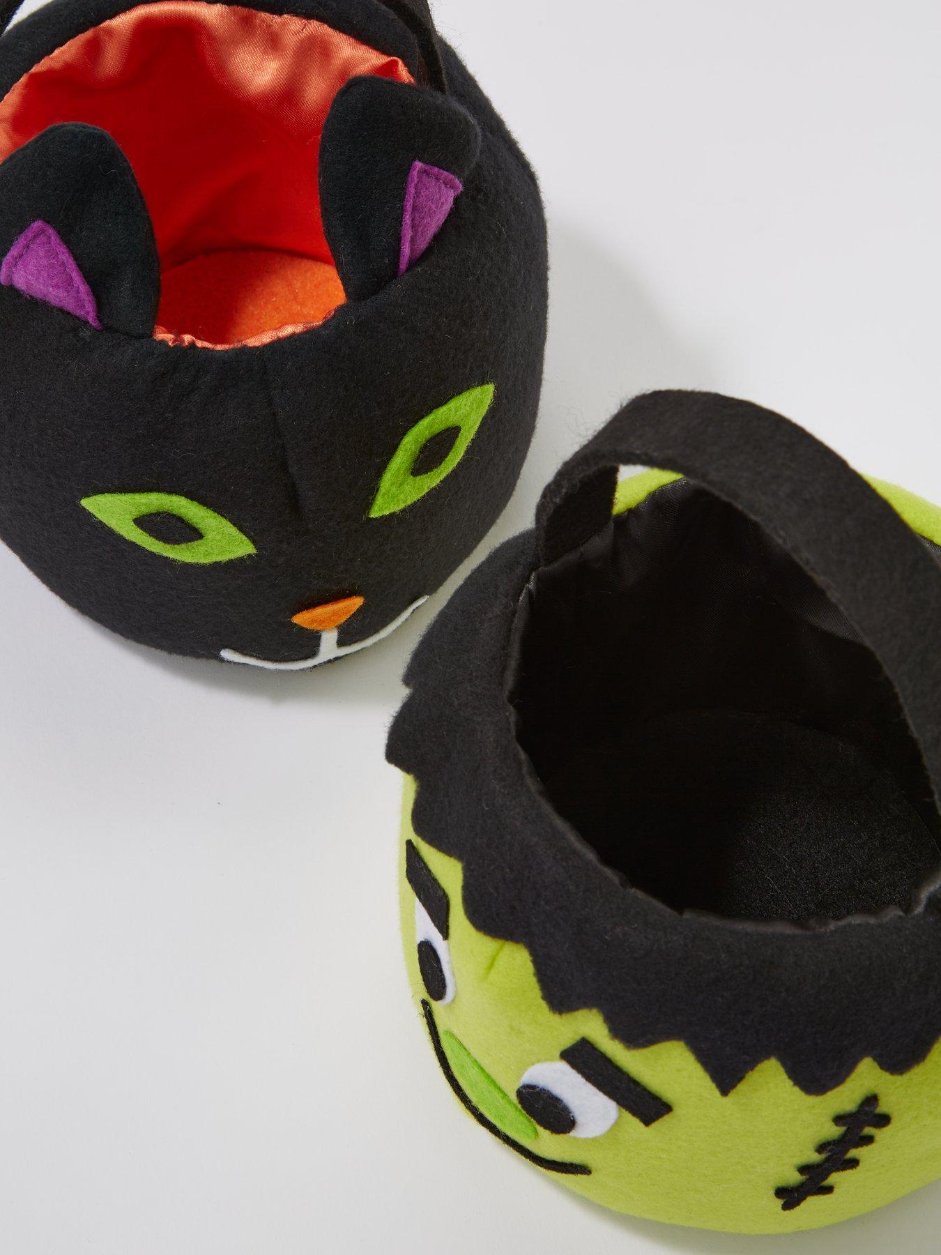 Image 5 of 5 of undefined Set of 2 Halloween&nbsp;Trick or Treat Bags - Cat and Frankenstein&nbsp;