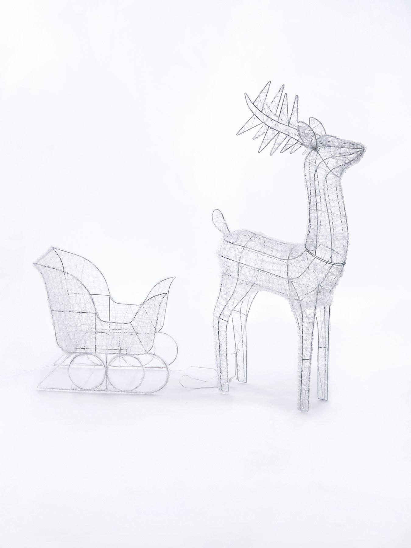 very-home-largenbspacrylic-reindeer-and-sleigh-light-up-outdoor-christmas-decorationback