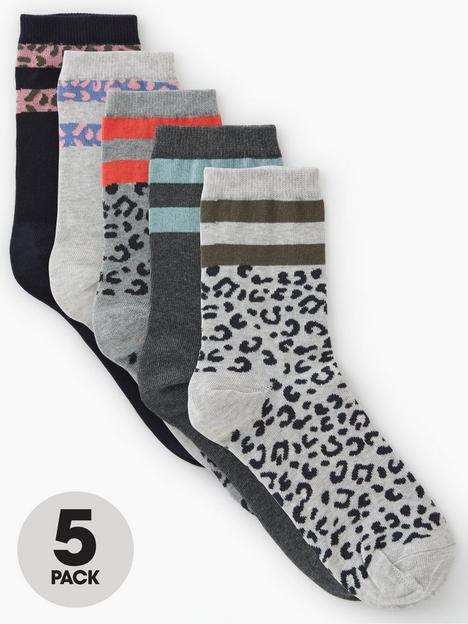 everyday-5pk-stripe-animal-print-anklet-socks