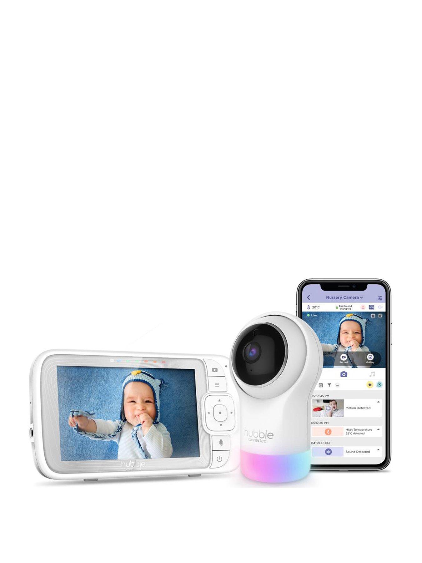 Image 1 of 6 of Hubble Nursery Pal Glow+ 5'' Connected HD Baby Monitor with Pan, Tilt &amp; Zoom Camera with Night Light