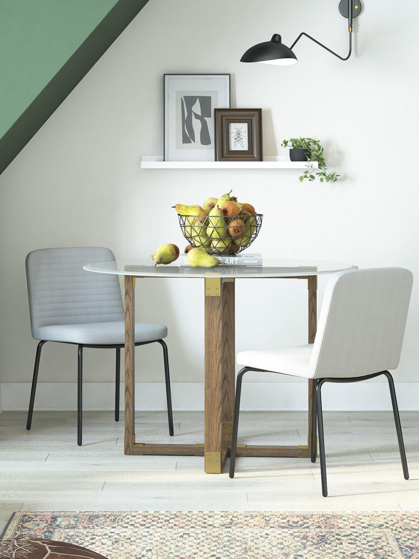 Small dining table online and chairs grey