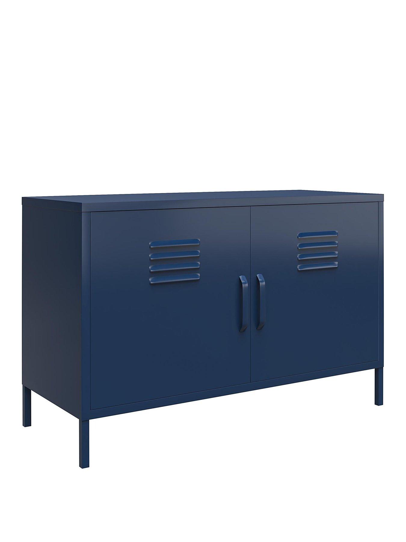 Image 2 of 6 of Dorel Home Bradford 2 Door Metal Accent Cabinet