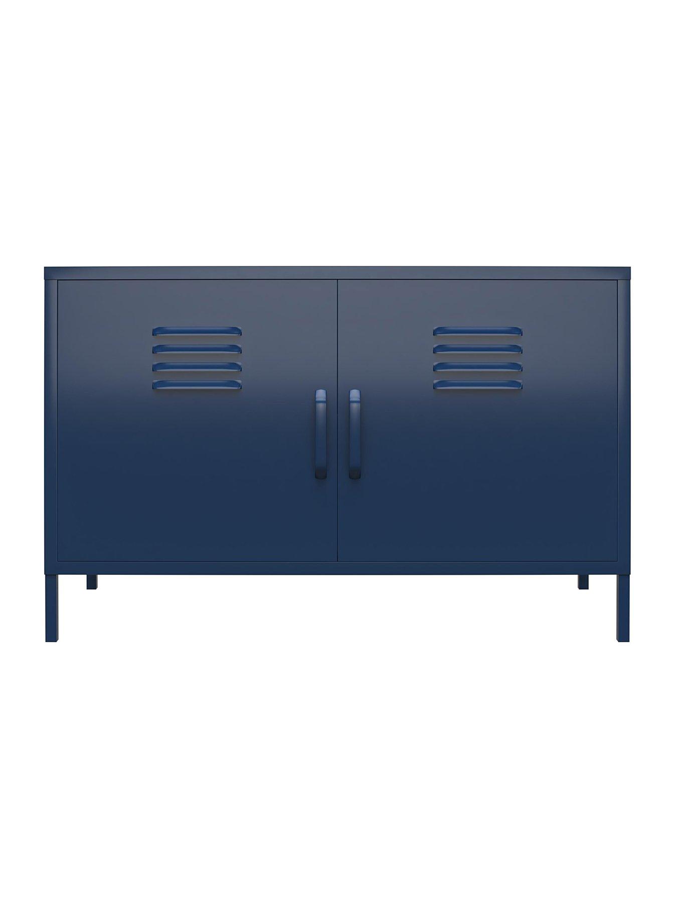 Image 3 of 6 of Dorel Home Bradford 2 Door Metal Accent Cabinet