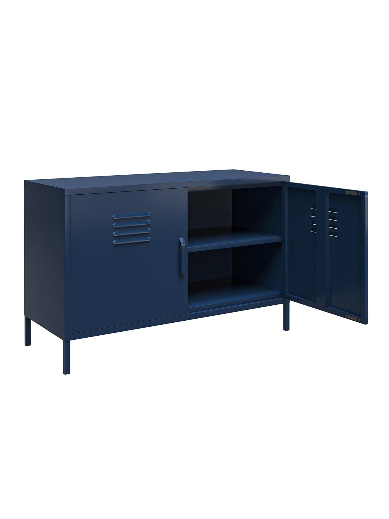 Image 4 of 6 of Dorel Home Bradford 2 Door Metal Accent Cabinet